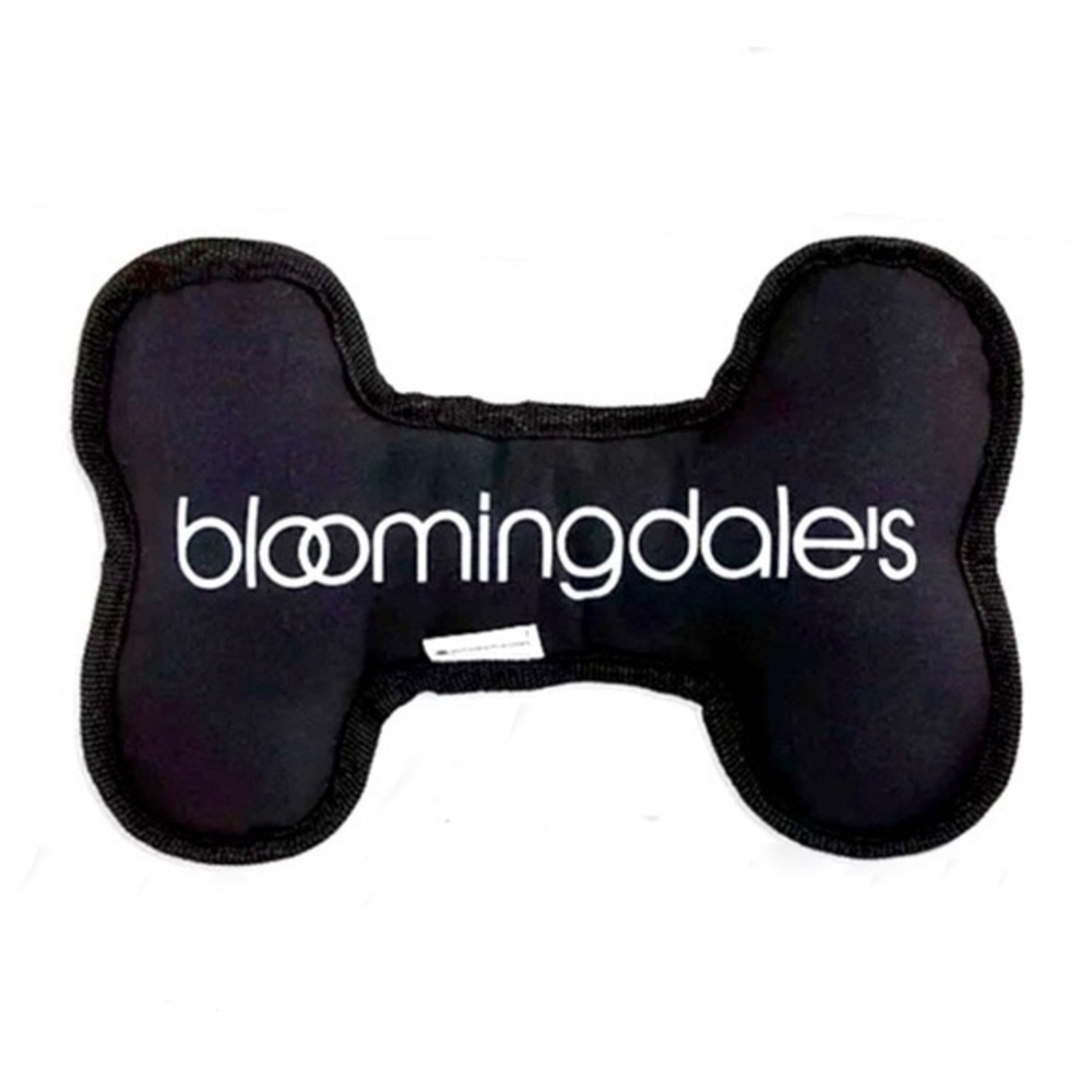 NEW Bloomingdale's Luxury Designer Dog Bone Squeaky Chew Fetch Toy with Tags